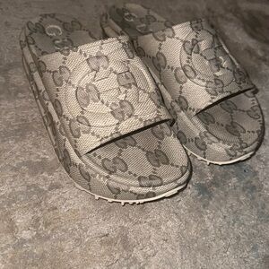 Men's Gucci GG Print Platform Sandals